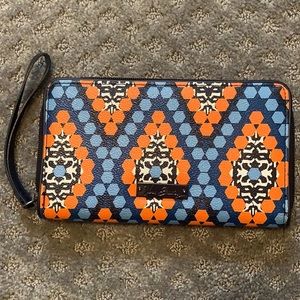 BRAND NEW Vera Bradley orange and blue wallet